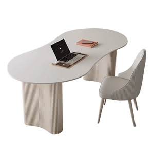 Cream Style Slate <strong>Computer</strong> Table <strong>Simple</strong> Bedroom <strong>Study</strong> Arc Conference Table - Product Image 1