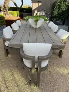 2023 Luxury Popular Design Teak Outdoor Furniture Table Teak Patio Set