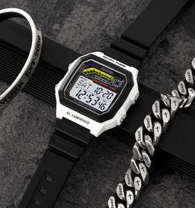 Đồng hồ nam SKMEI 2307 kỹ thuật số cao cấp thể thao với dây đeo silicon thép không gỉ và vỏ hợp kim hình vuông - Bán buôn - Product Image 2