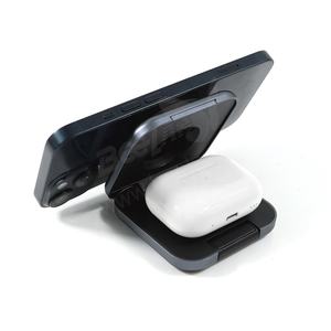 WOWCASE nuevo cargador rápido de 15W magnético plegable 3 en 1 cargador inalámbrico para iPhone 15 /IWatch / <span class=keywords><strong>AirPods</strong></span> / Samsung <span class=keywords><strong>Galaxy</strong></span> - Product Image 3