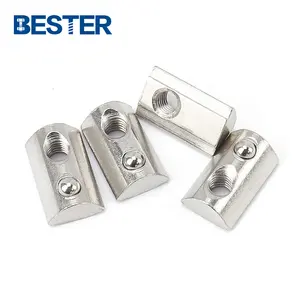 T-Nut-Mutter der Serie Kohlenstoffs tahl Feder belastete kugel elastische Mutter für extrudierte Profil führungs schiene aus Aluminium legierung