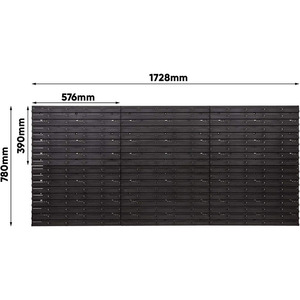 Plastic Storage <strong>Bin</strong> for Garage 1728x780mm Pegboard Wall Organizer, Storage System With 30 <strong>Red</strong> Stackable Boxes - Product Image 2