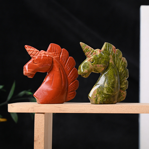 Escultura de Unicornio de Cristal Natural de 2 Pulgadas, Tallado en Piedra Preciosa para Decoración del Hogar - Product Image 1