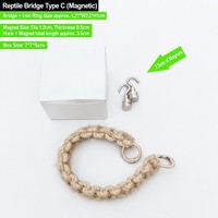 Puente de Escalada para Reptiles, Hecho a Mano con Cuerda de Cáñamo Natural, Magnético, para Dragones Barbudos, Geckos, Anfibios, Decoración de Terrarios, Hábitat