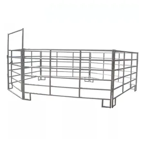 Australia Standard Used Galvanized Livestock Cattle Panel Steel and Iron Frame Welded Wire Fence Gate for Corral Yard Horses