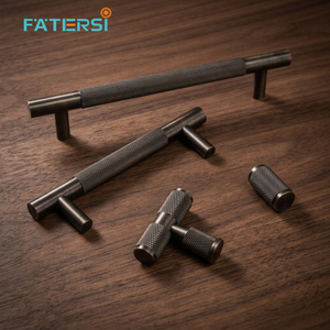 5 Inch <strong>Antique</strong> Bronze <strong>Brass</strong> Handle Pull Knurled Diamond Cross Line Finish for Furniture Kitchen Cabinet Drawer <strong>Door</strong> <strong>Knob</strong> - Product Image 5