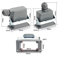 Conectores Adaptadores BYLJQ IP65 con Contactos de Aleación de Cobre HE-010/HE-012, Carcasa de Aluminio Industrial, Macho y Hembra, para PCB de Alta Potencia