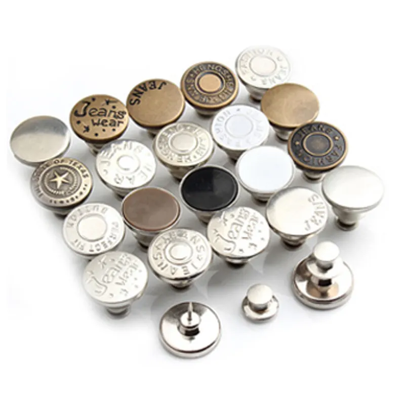 snap buttons jeans button Brass flat leather belt craft rivets leather craft hardware accessories garment rivets