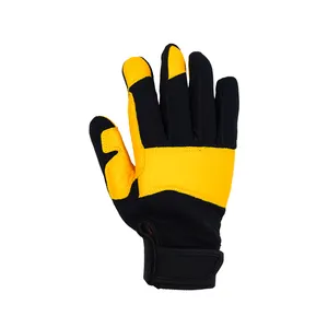 Goat Skin Leather Working Gloves Fabric Breathable Anti-slip Waterproof Hands Protective Mechanic Gloves