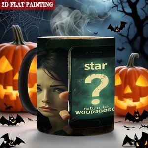<b>Ceramic</b> <b>Mug</b> 11oz Color Changing Magic Cup Daily Coffee Essential Frosted Black Heat Sensitive Design - Product Image 6