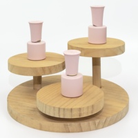 Flacon vide en verre cylindrique de 10 ml, rose beige, pour gel à ongles, avec bouchon anti-fuite, conteneur de vernis à ongles, fourniture d'usine