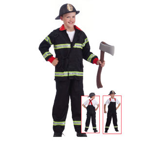 Costume de <span class=keywords><strong>pompier</strong></span> pour enfants <span class=keywords><strong>pompier</strong></span> semblant jeu de rôle Kit de dressup pour enfants <span class=keywords><strong>tenue</strong></span> de chef des pompiers avec accessoires - Product Image 1