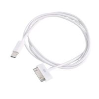 Cable de Carga y Sincronización USB C a 30 Pines, para iPad, iPhone y iPod Antiguos con Conector de 30 Pines, 1 Metro, Color Negro y Blanco, Se Acepta OEM