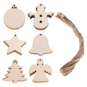 多种款式批发圣诞装饰品小礼品DIY圣诞树木质挂件小木片 - Product Image 5