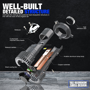 Chenlang <span class=keywords><strong>venta</strong></span> directa de fábrica Led faro impermeable coche CL26 H4 lámpara Mini Csp Led lente convexa proyector Auto faro bombilla - Product Image 3