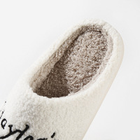 1989 Mouette Broderie Nouvelle Maison Collection Chaud Coton Épais pour Pantoufles avec Semelle Souple TPR Conception Antidérapante pour Adultes pour Gagner