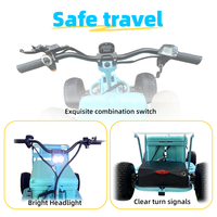 JMCBIKE 2000W Scooter Électrique Tout-Terrain 2RM avec Glacière Intégrée, Chariot de Transport 4 Roues pour Tous Types de Terrain, Véhicule Porteur d'Usine