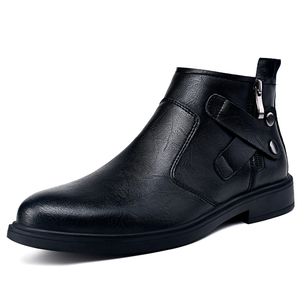 sachin and babi light blue dress Men's Black Formal Dress Boots Business Casual Shoes main image 1