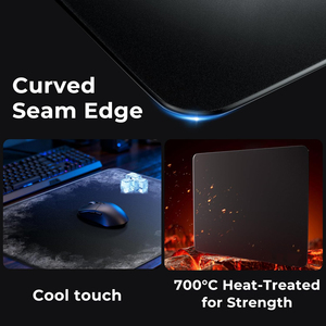 <span class=keywords><strong>Tapis</strong></span> <span class=keywords><strong>de</strong></span> <span class=keywords><strong>souris</strong></span> <span class=keywords><strong>de</strong></span> jeu en verre trempé 3 mm 2.5D à bords incurvés, surface <span class=keywords><strong>de</strong></span> revêtement AG Oil Sand AF, base antidérapante en silicone, boîte <span class=keywords><strong>rigide</strong></span> OEM – Vente chaude - Product Image 6