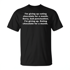 Camiseta con estampado de 'Estoy renunciando a comer chocolate durante un mes', camiseta divertida con humor para adultos, unisex - Product Image 2