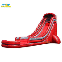 Toboggan aquatique gonflable tropical commercial, Toboggan aquatique gonflable Party Monster, Toboggan aquatique gonflable en promotion