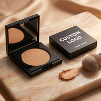 Produits de maquillage en poudre pressée de marque propre, personnalisés pour tous les types de peau, poudre correctrice pour peaux foncées, base de maquillage pour le visage, fond de teint