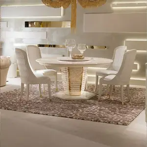 2024 nuovo lusso mobili di fascia alta in legno tavolo da pranzo nordico moderno tavolo da pranzo Set