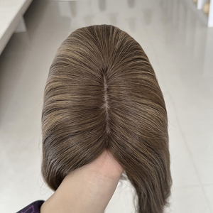 โทปเปอร์ผมไหมสีบาลายาจ ขนาด 5x6.5 นิ้ว ขายดี พร้อมส่ง ผมเวอร์จินแท้จากจีน สำหรับผู้หญิงผิวขาวที่มีปัญหาผมร่วง - Product Image 5