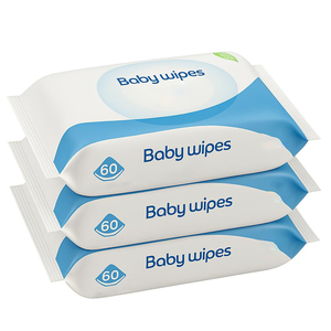 Toallitas Húmedas Personalizadas al por Mayor, 60 Piezas, Agua Pura Sin Alcohol, Toallitas Húmedas para Bebés - Product Image 1