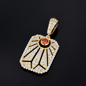 Diseño Original, Joyería Fina, Plata de Ley 925, Moissanita VVS, Colgante con Diseño de Montaña y Sol, Chapado en Oro, para Hombre y Mujer - Product Image 5