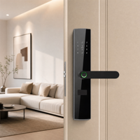 Ensemble de serrure de poignée de porte intelligente Tuya/TTlock pour porte en acier accès sans clé par empreinte digitale en alliage d'aluminium clavier électronique mot de passe nuage