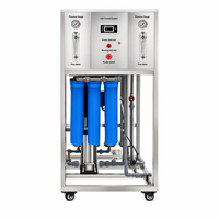 Système d'osmose inverse compact RDC 250L/h avec pompe, châssis SUS304, station de purification d'eau RO, contrôle LED, usage commercial et industriel