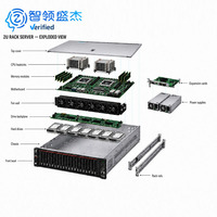 Serveur en rack WR3220 G3, processeur Intel évolutif, serveur informatique de classe entreprise pour la virtualisation des charges de travail cloud et d'IA