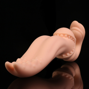 Dildo coloré en forme de langue de Nepenthes, Strapon en silicone double extrémité pour couple, jeu de rôle lesbien, stimulation des points G et <span class=keywords><strong>P</strong></span>, outils de fantaisie - Product Image 5
