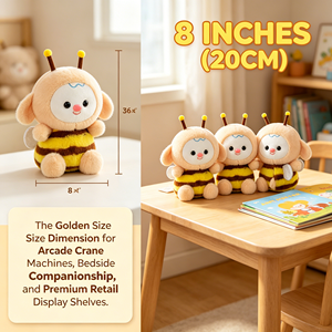 Adorable Peluche de Abeja, Juguete de Peluche de Abeja, Peluche de Abejorro con Alas <span class=keywords><strong>para</strong></span> Niñas, Regalo de Cumpleaños o Festividades - Product Image 3