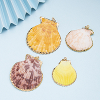 Coquille de conque plaqué or naturel coquille d'ormeau pendentif pétoncle coloré bijoux à bricoler soi-même bracelet carillon éolien collier pour femmes et hommes