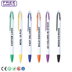 <b>Best</b> Selling Custom Logo 1.0mm Writing Width Ballpoint Pens for Plastic Press Cheap School Office Business <b>Men</b> Birthday Gift - Product Image 1