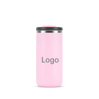 Gobelet isotherme à double paroi sous vide SUS304, anti-fuite, pour café, avec revêtement en poudre, grand diamètre, logo personnalisé