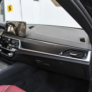 ES -166 BMW G30 G38 G32 (2018-2020) 用リアルカーボンファイバーダッシュボードパネルカバーカーアクセサリー
