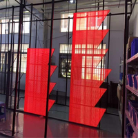 Écran LED transparent couleur plein format Vision Premium pour extérieur, haute luminosité, 3D, fixation au sol, OEM, vidéo murale, animation, texte