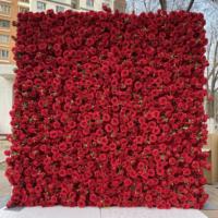 Offre Spéciale : Rouleau de toile de fond murale de fleurs artificielles faites à la main 8*9 pieds pour la décoration de mariages, Noël, Thanksgiving, Pâques et la fête des Mères
