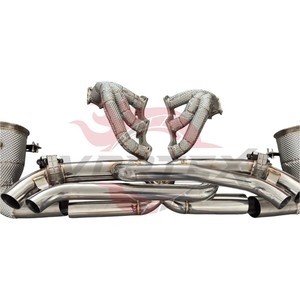 ท่อไอเสีย Vortex SS304 Valvetronic สำหรับ Porsche 911 992 Carrera Turbo S ระบบ Muffler Delete สำหรับรถแข่ง - Product Image 4