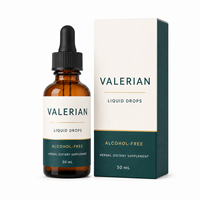 Gouttes liquides de racine de valériane de qualité supérieure avec glycinate de magnésium et houblon pour la relaxation nocturne et le soutien du sommeil, vente en gros OEM
