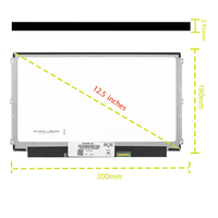 Layar LCD IPS 12,5 Inci BOE NV125FHM-N62 Baru untuk Laptop E7240/E5250/E7270/E7250