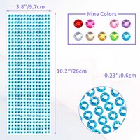 Autocollants de bijoux en cristal faits à la main strass Scrapbooking paires décoratives sur mesure pour Scrapbooking