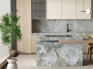 Azulejos de losa grande pulida de cuarcita de mármol blanco de avalancha de Crema Ibere Natural brasileña para encimeras mesas de centro 1 año para - Product Image 4