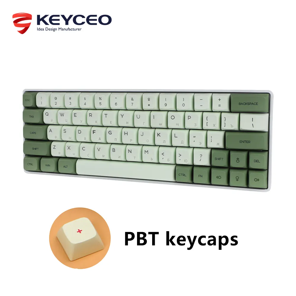 2022 OEM IDM नई 61 चाबियाँ यांत्रिक कीबोर्ड दोहरी मोड वायरलेस लैपटॉप गेमिंग 60% gamer के प्रकार सी केबल आरजीबी कीबोर्ड teclado