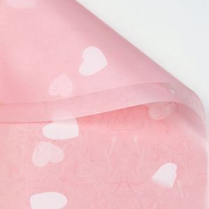 Papel de Embalaje para el Día de San Valentín, Diseño de Amor Neón, Plástico Impermeable de 56x56cm, PVC de Doble Capa, Color Caramelo, Ramo de Rosas, Manualidades con Flores - Product Image 3