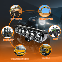 Projecteur LED pour moto JHS, super lumineux, 2/3/4/5/6 lentilles, lampe de travail LED, phare de conduite avec DRL pour moto, camion, VTT
