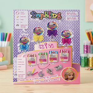 Set de Regalo de Joyería Acrílica Ecológica para Niños, DIY, 4 Colores, 110x155mm/125x255mm, Hecho en Taiwán, Popbling - Product Image 2